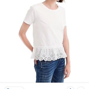 Jcrew white top sz Large